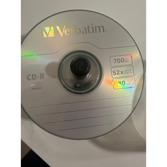 Verbatim CD-R 700 MB 80 min 52x Speed Recordable Compact Disc Discs set of 40 - Picture 4 of 4